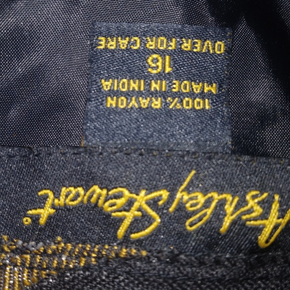 ASHLEY STEWART 16 Black Gold Fringe Skirt Plus - Picture 5 of 7